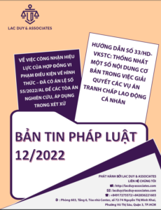 Bản Tin Pháp Lý 12/2022