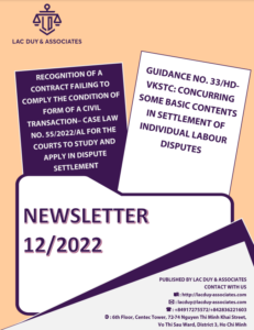 Legal Newsletter 12/2022